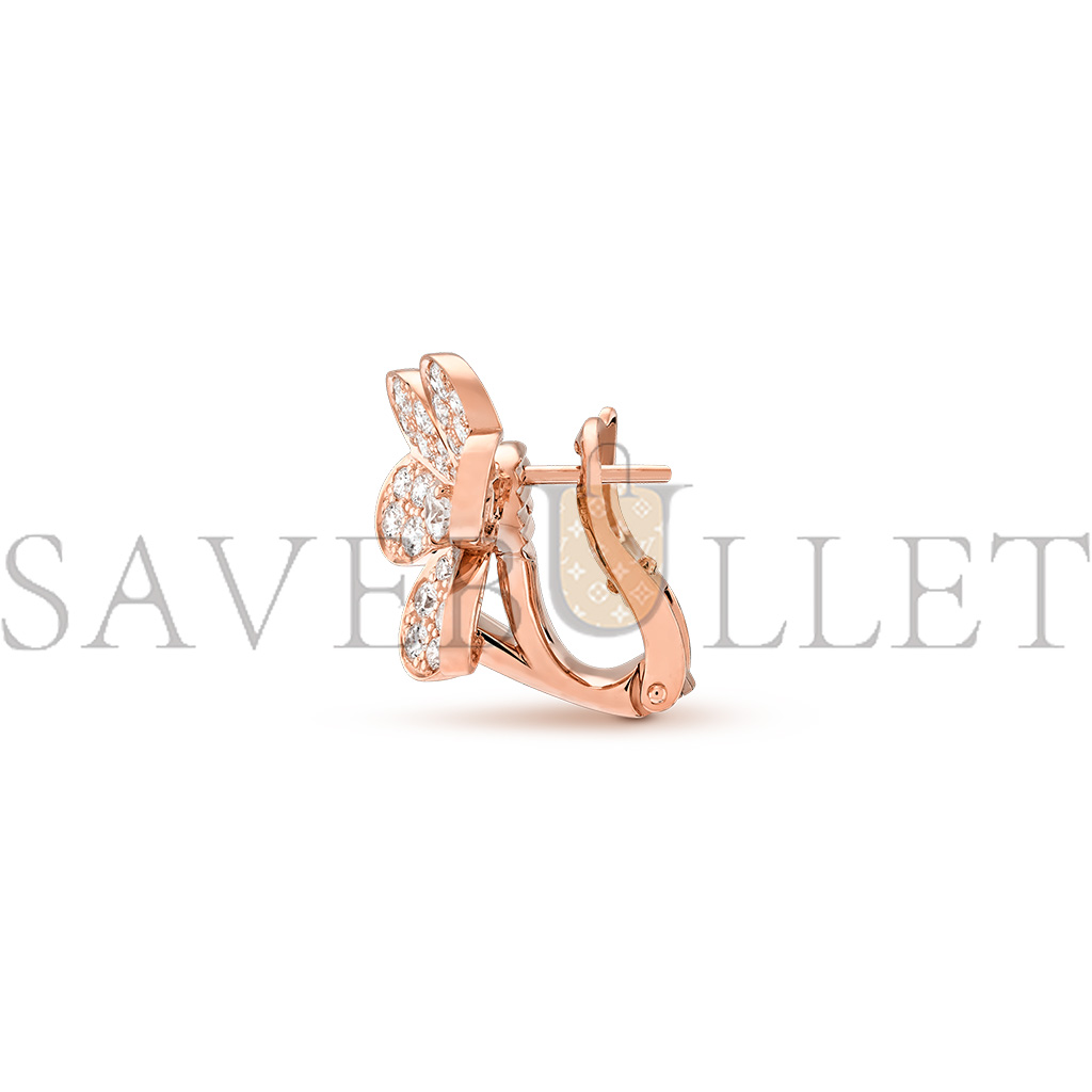van cleef arpels frivole earrings, small model - rose gold, Di*m*nd  vcarp7rm00